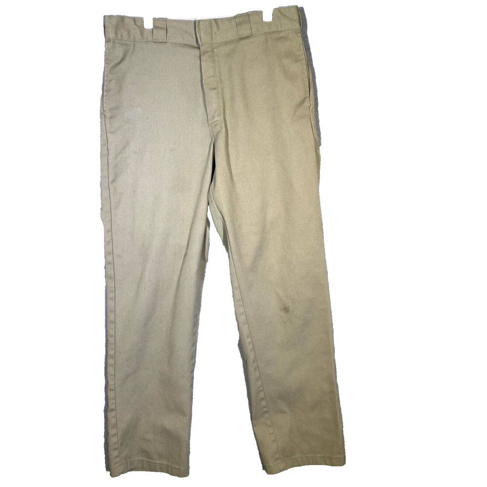 Dickies 874 Men’s Work Pants 34×33 Beige Original Fit High-Rise Straight Leg